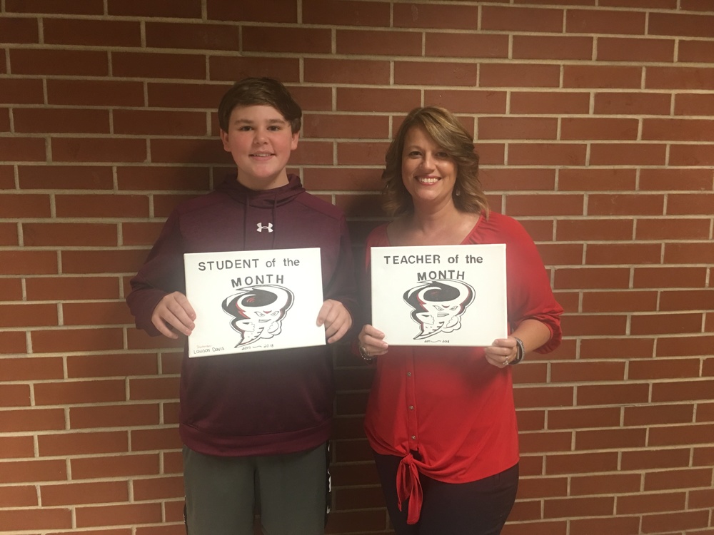 September Teacher and Student of the Month 