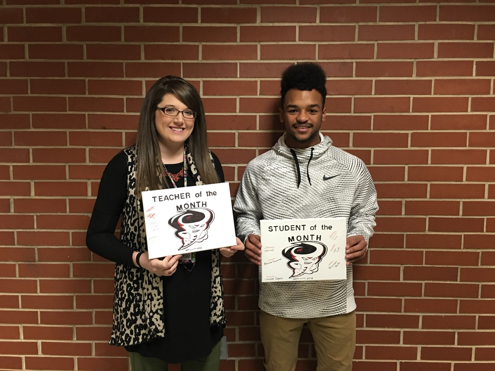 January Teacher and Student of the Month