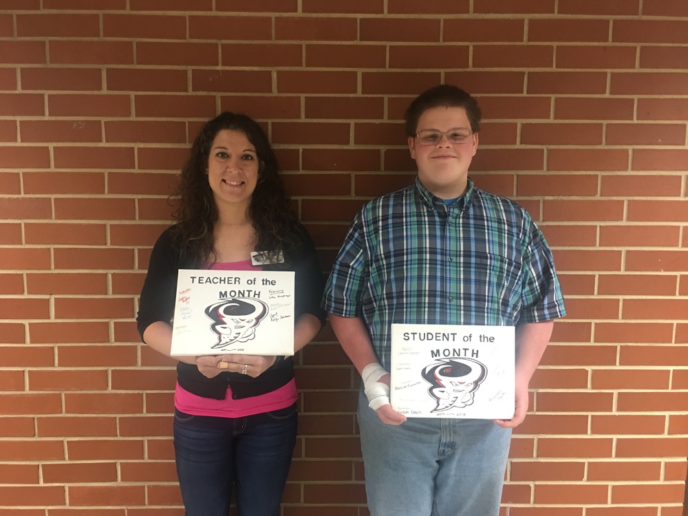 RJHS May Teacher and Student of the Month