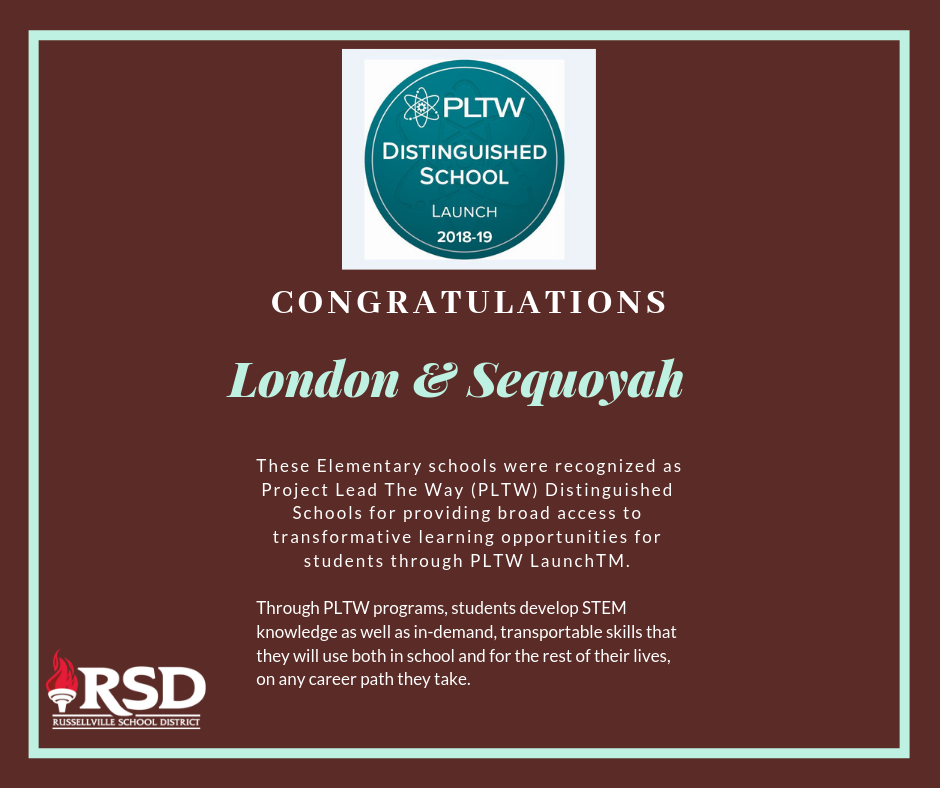 London, Sequoyah, and RJHS recognized by PLTW