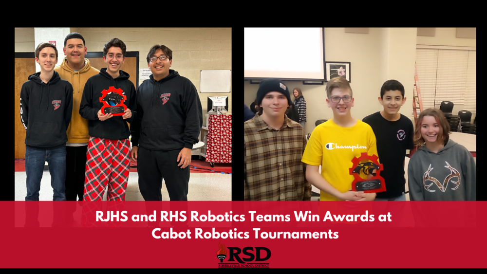 RJHS and RHS Robotics Teams Win Awards at Cabot Robotics Tournaments