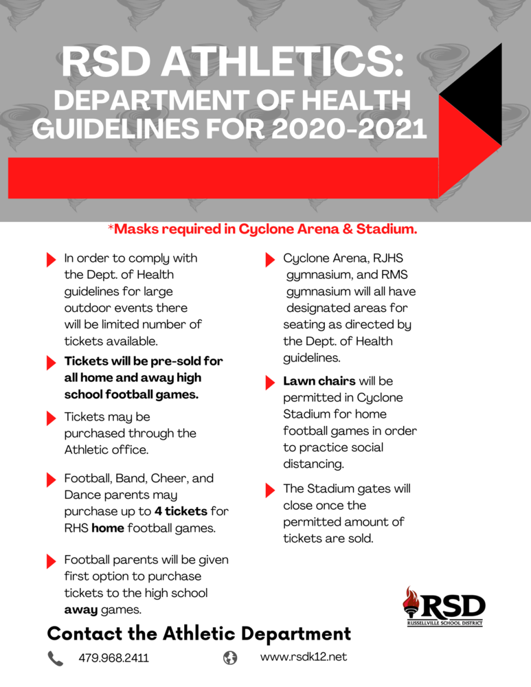 RSD Athletic Guidelines for 2020-2021