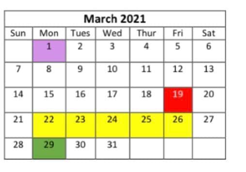 NO one-hour early dismissal March 1