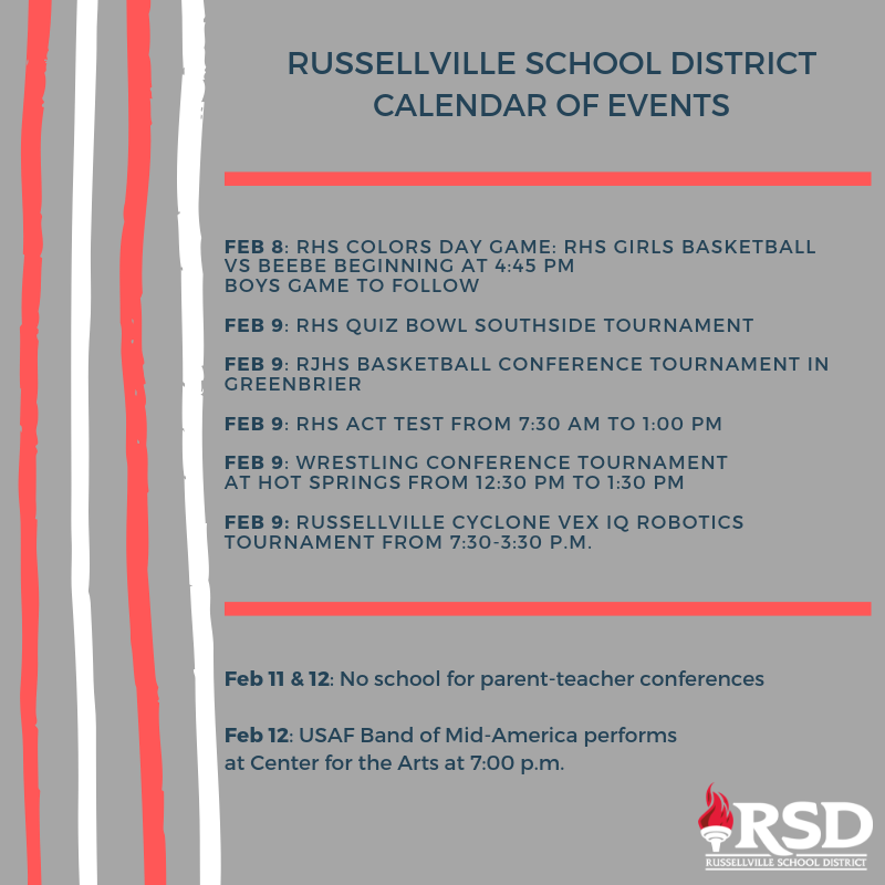 Calendar of Events Russellville School District