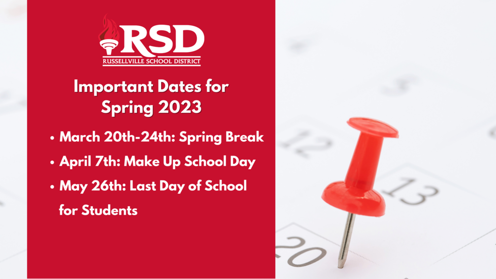 Important Dates for Spring 2023