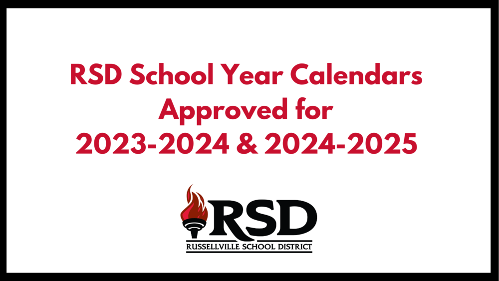 RSD School Year Calendars Approved for 2023-2024 and 2024 - 2025