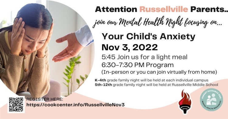 Parents, join us for our Mental Health Night tonight, November 3, at RMS from 5:30-6:30!