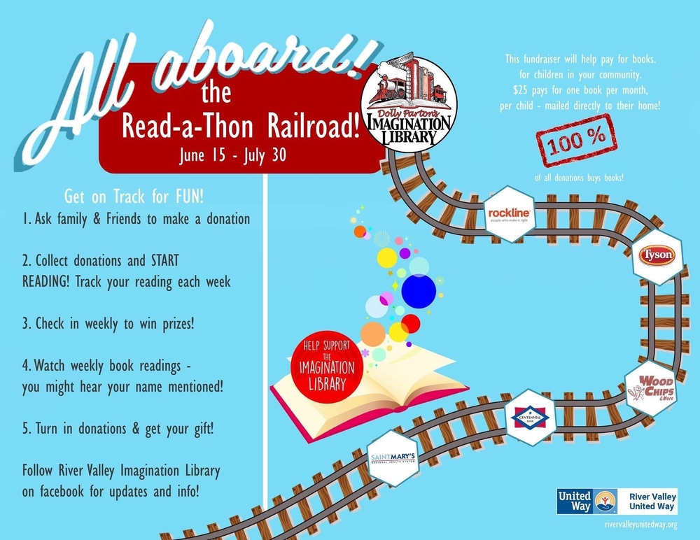 River Valley United Way launched their Read-A-Thon Railroad