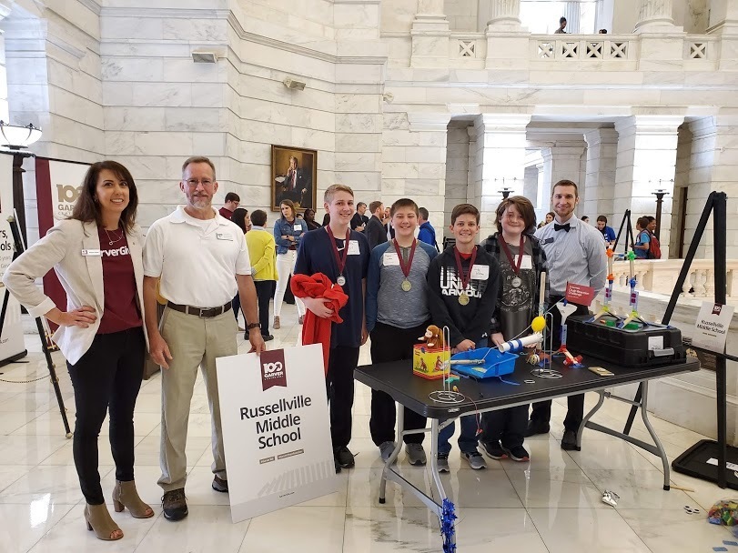 RMS Students Compete in the Garver Chain Reaction Challenge at the State Capitol