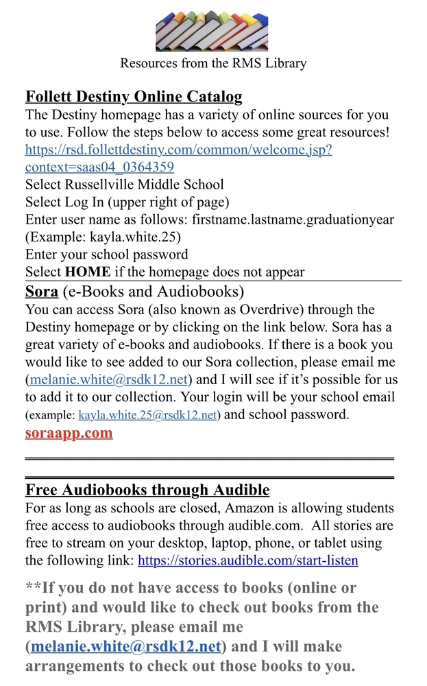 Resources Available from your RMS Library