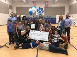 Bass was awarded $500 by Arvest Bank as Center Valley Elementary's favorite teacher