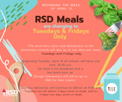 BIG Changes in RSD Meals this Week!