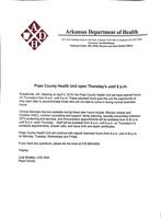 Pope Co. Health Unit now open late Thursday's