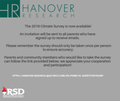 2019 Climate Survey emails sent for completion throughout the district