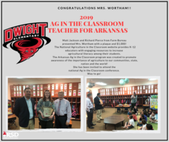 Wortham awarded AG in the Classroom Teacher for AR