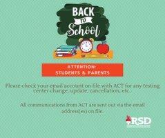 ACT information will be communicated by email