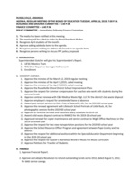 April School Board Agenda