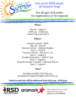 FREE Meals this summer