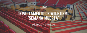 Departamento de atletismo semana muerta