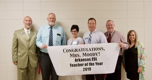 Moody receives ESL Teacher of the year for the state of Arkansas from ARKTESOL