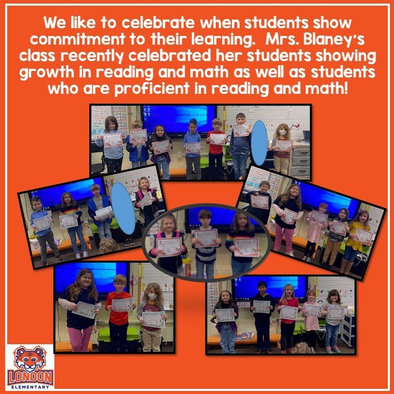 Celebrations of student growth and proficiency