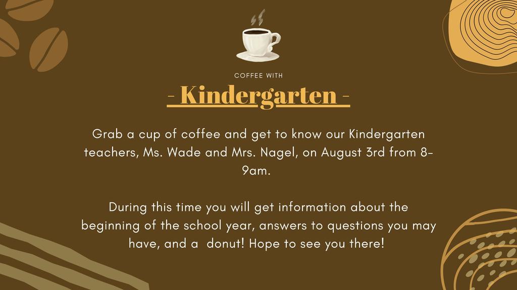 Coffee with Kindergarten flyer