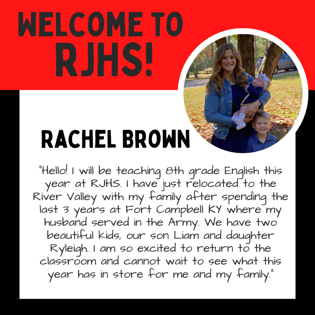 Rachel Brown Welcome- Red and Black