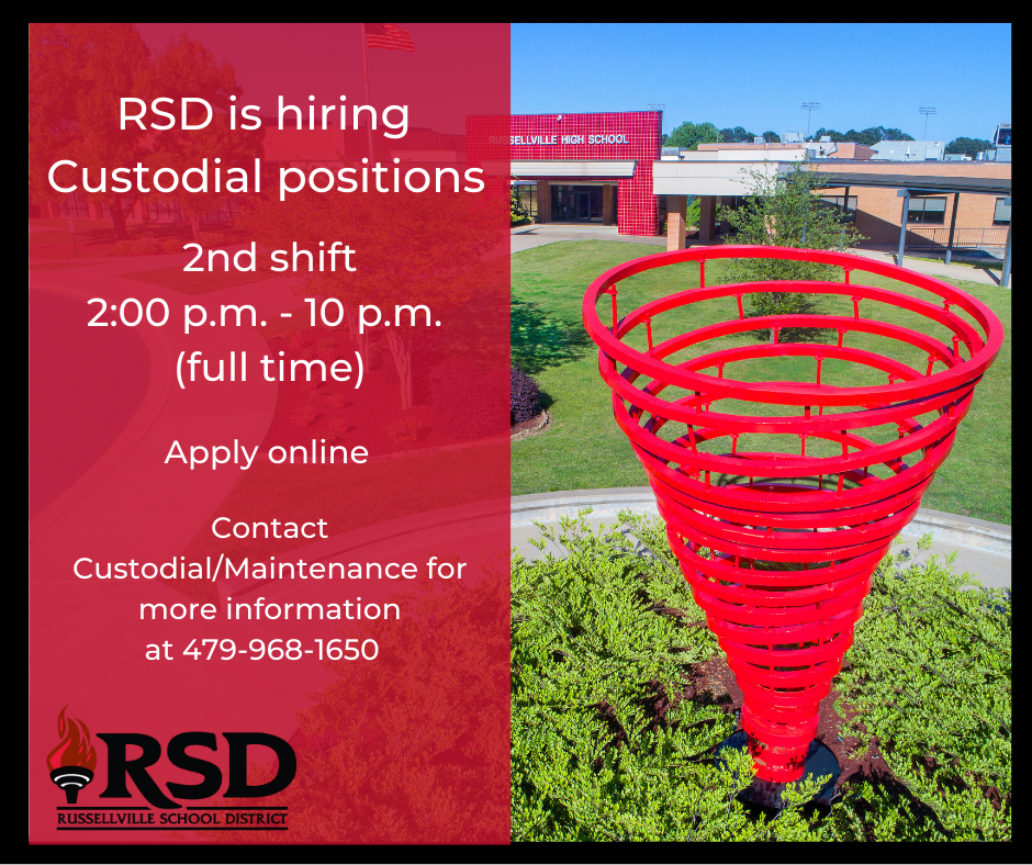RSD hiring for custodial positions