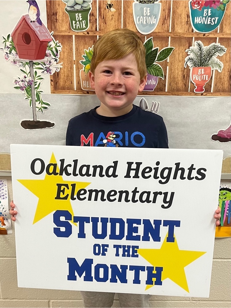 student of the month Raedon Olson