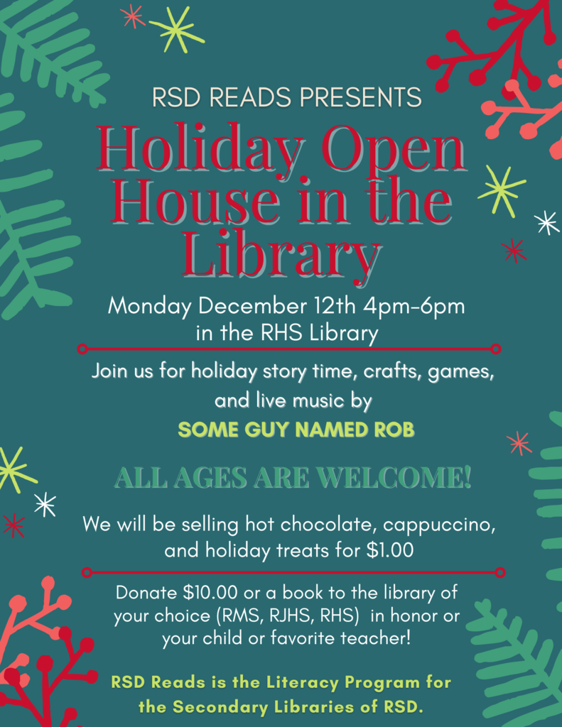 RSD Reads Holiday Open House information