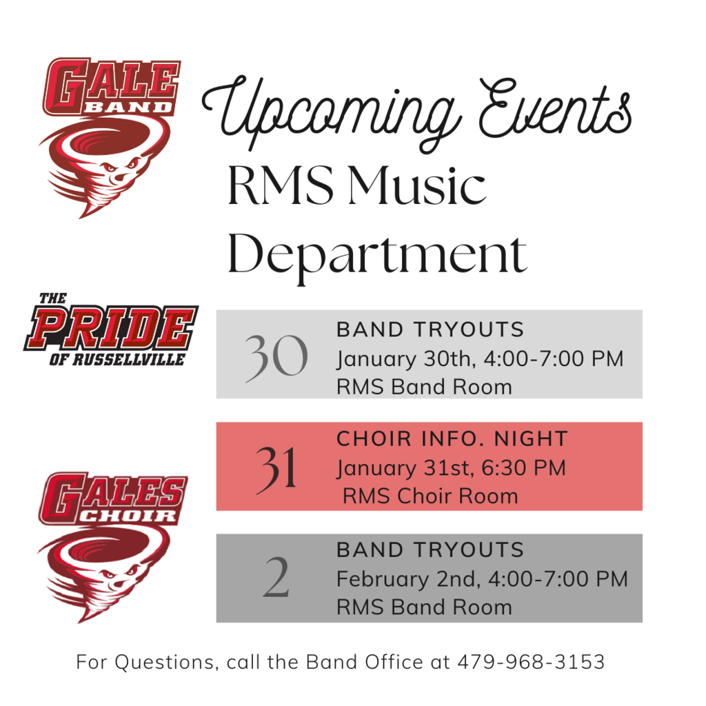 RMS Band tryouts information