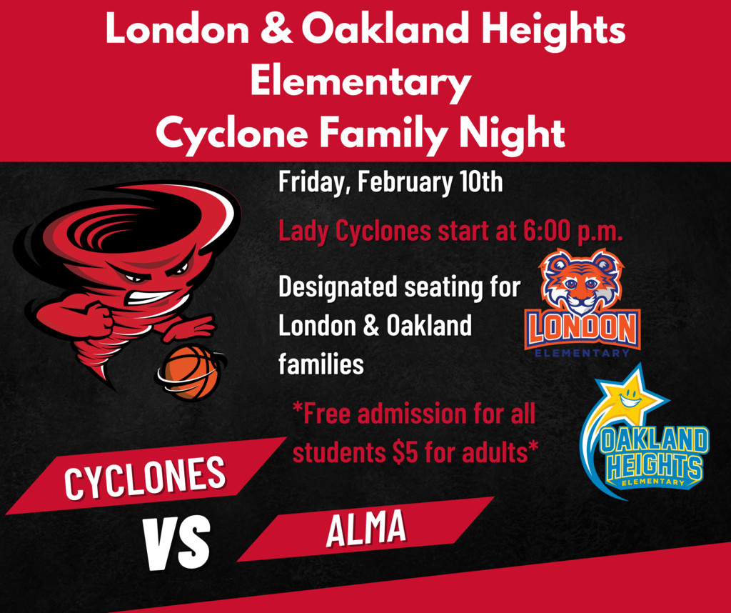 London and Oakland Heights Elementary Cyclone Family Night Information