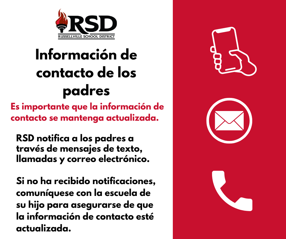 Parent contact information spanish