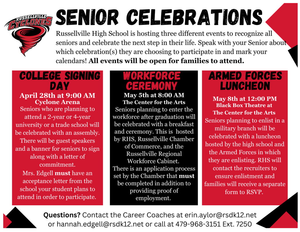 senior celebrations information