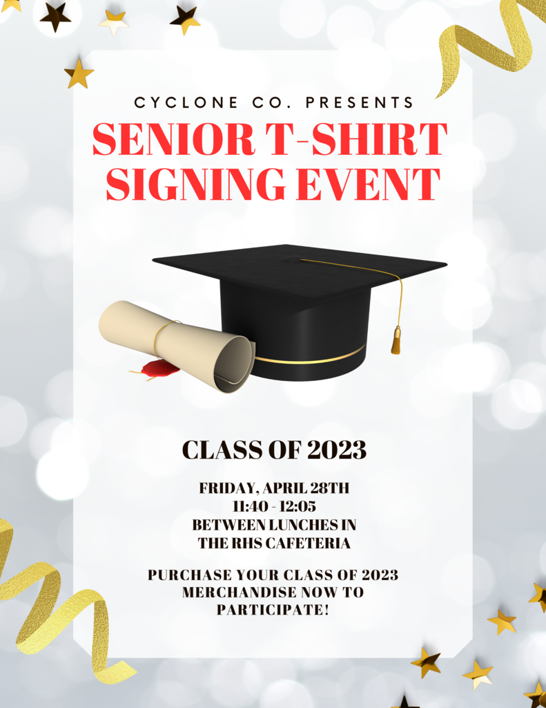 senior t shirt event information