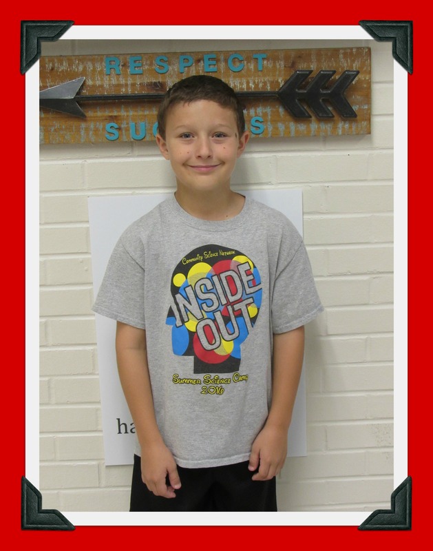 Fourth Grade Student of the Month: Zack