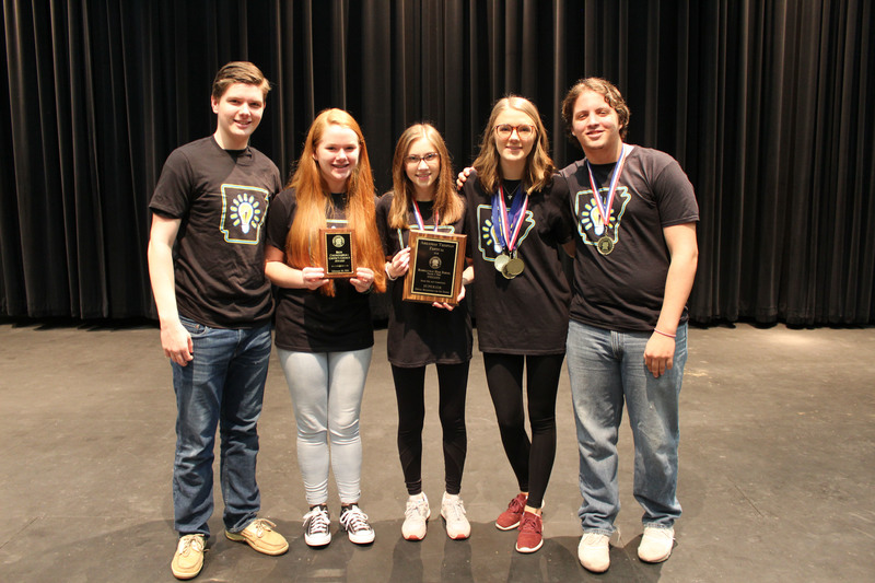 RHS Theatre Troupe the cast of “Stressed” 